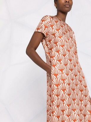 La DoubleJ Shell-Print Maxi Dress