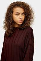 Thumbnail for your product : Topshop Knitted Boxy Wide Ribbed Crew Neck Sweater