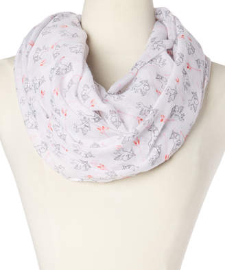 David & Young White & Gray Cupid Arrow Infinity Scarf