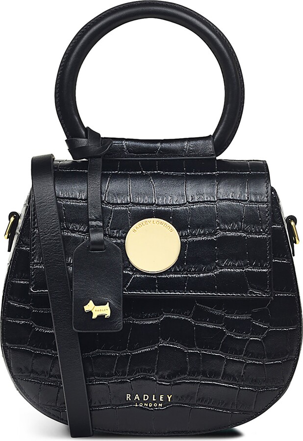 Radley Mini Rope Walk Croc Embossed Flap Crossbody Bag
