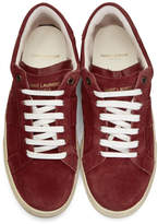 Thumbnail for your product : Saint Laurent Red Suede Court Classic SL/06 Sneakers