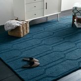 Thumbnail for your product : west elm Honeycomb Textured Wool Rug - Regal Blue