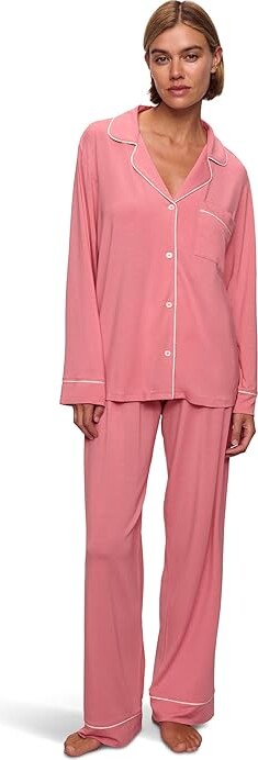 Eberjey Gisele - PJ Set Women's Pajama Sets Canal Blue/Ivory : LG, Modal/Spandex/Tencel