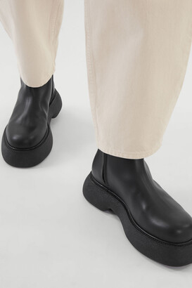 COS Chunky Leather Boots - ShopStyle