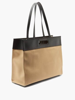 Fendi Logo-applique Trimmed Canvas Tote Bag - Black Multi