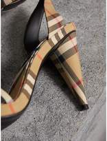 Thumbnail for your product : Burberry Vintage Check Cotton High-heel Sandals