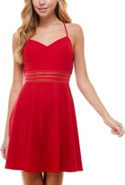 Thumbnail for your product : City Studios Juniors' Lace-Back Fit & Flare Dress