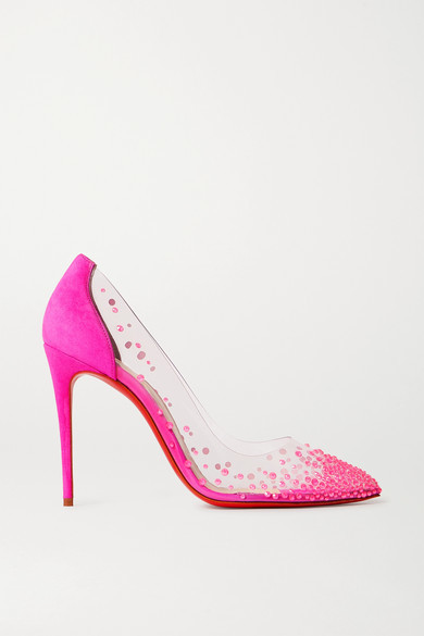 christian louboutin clear shoes