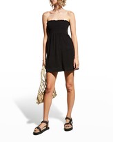 Thumbnail for your product : Pam & Gela Smocked Strapless Dress