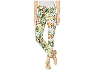 Tribal Printed Stretch Twill Pull-On Ankle Leggings