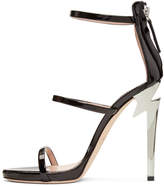 Thumbnail for your product : Giuseppe Zanotti Black Three-Strap G-Heel Sandals