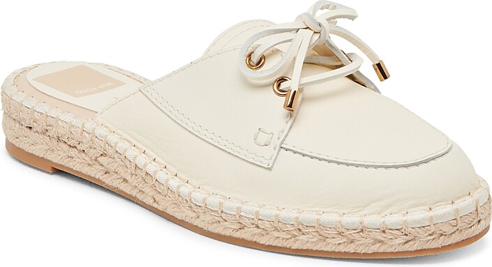 Dolce Vita Women's Hatie Bow Espadrille Boat Slide Mules Natural