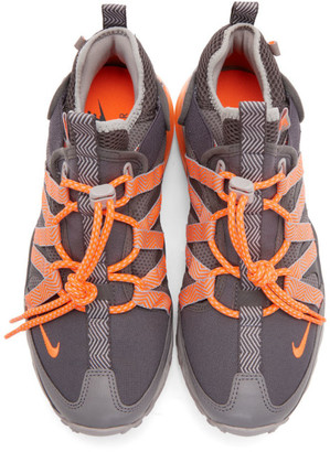 Nike Grey and Orange Air Max 270 Bowfin Sneakers