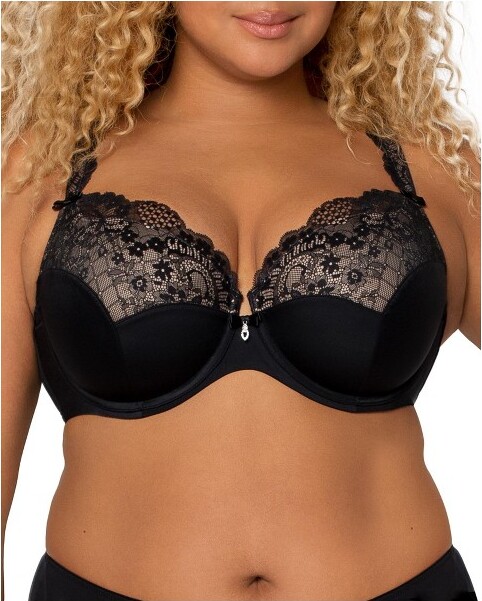 Couture CurvyCouturefullfigureTulipLacePushUpBraBlack36G