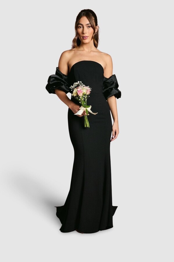 Coast Women's Puff Sleeve Bardot Fishtail Maxi Dress