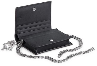 Mcm (Black Klara Chain Wallet in Monogram Leather)