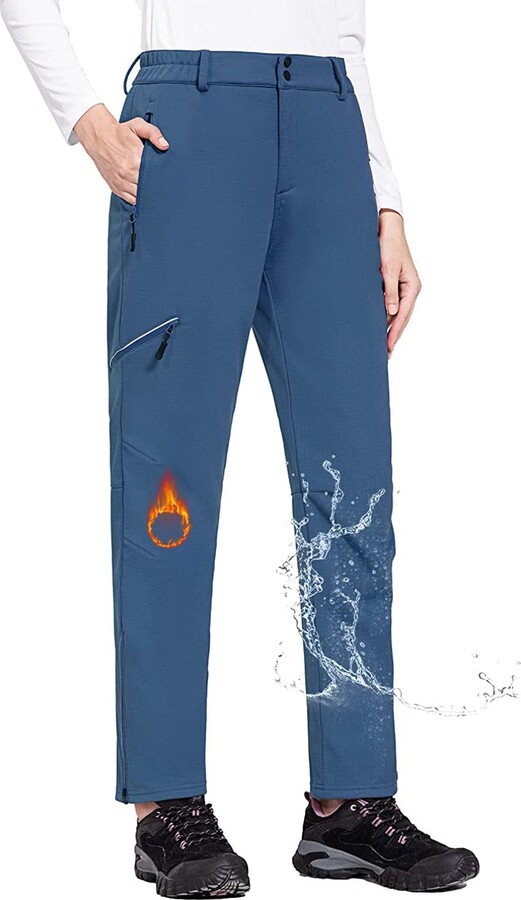 BALEAF Fleece Lined Trousers Womens Thermal Waterproof