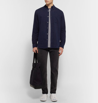 Club Monaco Slim-Fit Button-Down Collar Cotton-Flannel Shirt