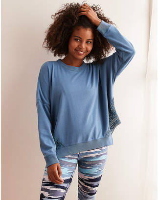 aerie lace bottom sweatshirt