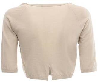 S Max Mara Cotton Knit Cardigan W/ Short Sleeves