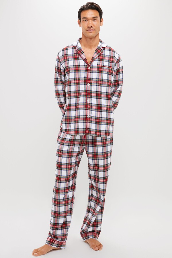 Petite Plume Mens Balmoral Tartan Pajama Set