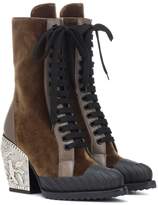 Thumbnail for your product : Chloé Rylee Baroque Medium velvet boots
