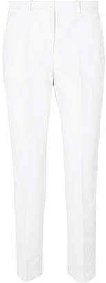 Michael Kors Collection - Samantha Cropped Cotton-blend Straight-leg Pants - White