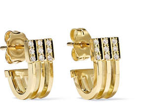 Melissa Kaye - Izzy Huggie 18-karat Gold Diamond Earrings