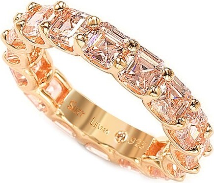 Suzy Levian Silver Cz Eternity Ring