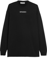 Thumbnail for your product : Balenciaga Oversized Printed Stretch-cotton Jersey Sweatshirt - Black