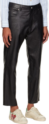 Gucci Black Shiny Leather Pants