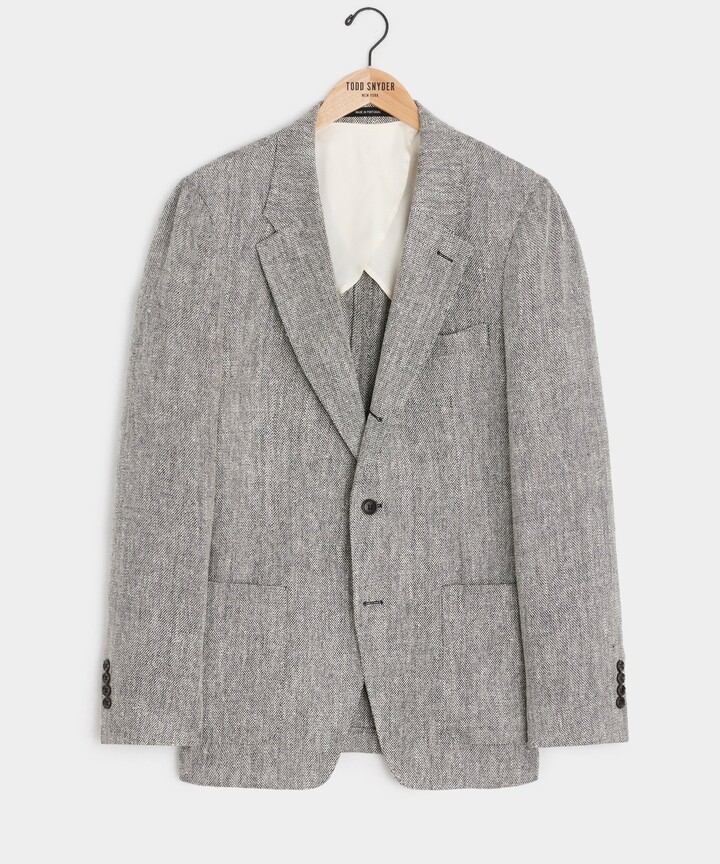Todd Snyder Italian Linen-Silk Madison Jacket in Grey