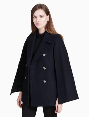 Calvin Klein double breasted cape coat