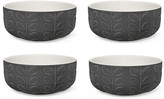 Thumbnail for your product : Orla Kiely Raised Stem Cereal Bowl - Pack of 4 - Charcoal