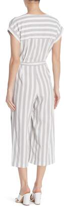 Calvin Klein Striped Cropped Jumpsuit
