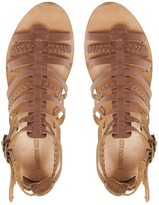 Thumbnail for your product : London Rebel Gladiator Leather Flat Sandals