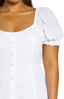 Thumbnail for your product : BP Eyelet Button Front Fit & Flare Dress