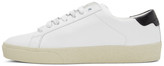 Thumbnail for your product : Saint Laurent White Calfskin Court Classic Sneakers