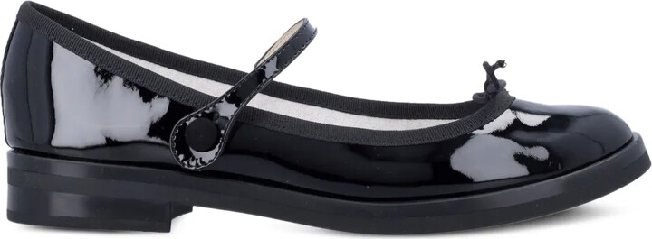 Repetto Patent-Leather Bow Ballet Flats