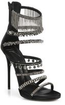 Thumbnail for your product : Giuseppe Zanotti Chain-Trimmed Satin Sandals