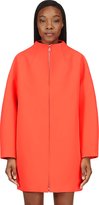 Thumbnail for your product : Kenzo Neon Coral Neoprene Long Volumized Coat