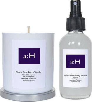 angelo:HOME A:H Black Raspberry Vanilla Scented Tumbler Candle with Glass Holder