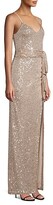 Thumbnail for your product : LIKELY Emile Draped Sash Sequined Gown