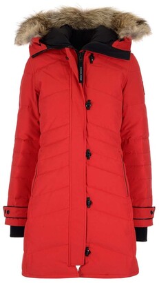 womens red parka coats with fur hood
