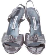 Thumbnail for your product : Manolo Blahnik Leather Slingback Sandals