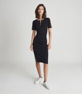 Thumbnail for your product : Reiss ROSIE KNITTED BODYCON MIDI DRESS Navy/Camel