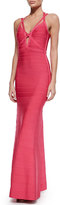 Thumbnail for your product : Herve Leger Adalet Double-Strap Cutout Gown