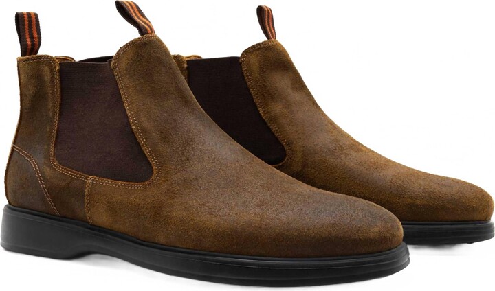 Martin Dingman Men's Windsor Chelsea Boot In Vintage Cedar