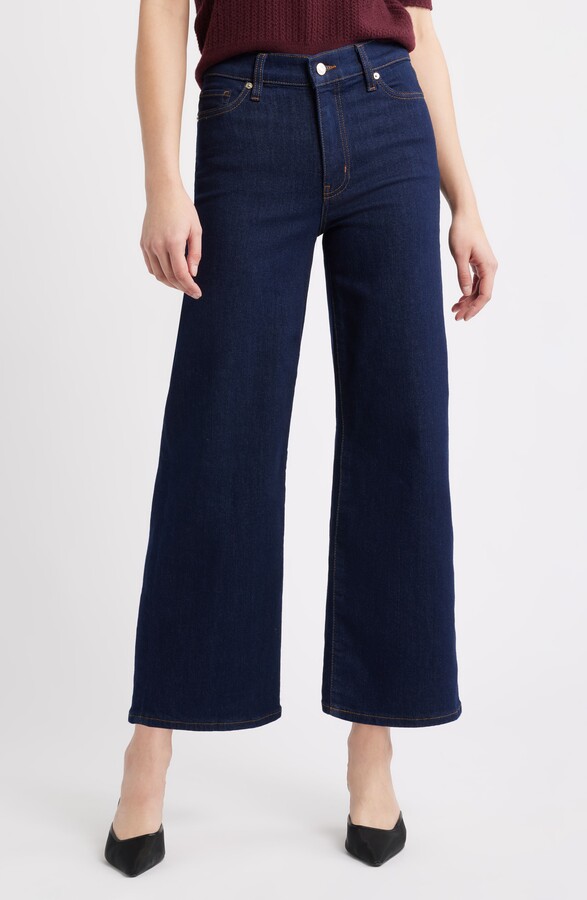 Frame Le Slim Palazzo High Waist Crop Wide Leg Jeans