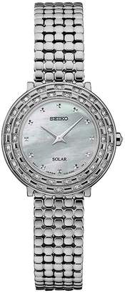 Seiko Women's Stainless Tressia Diamond Solar Bracelet Watch